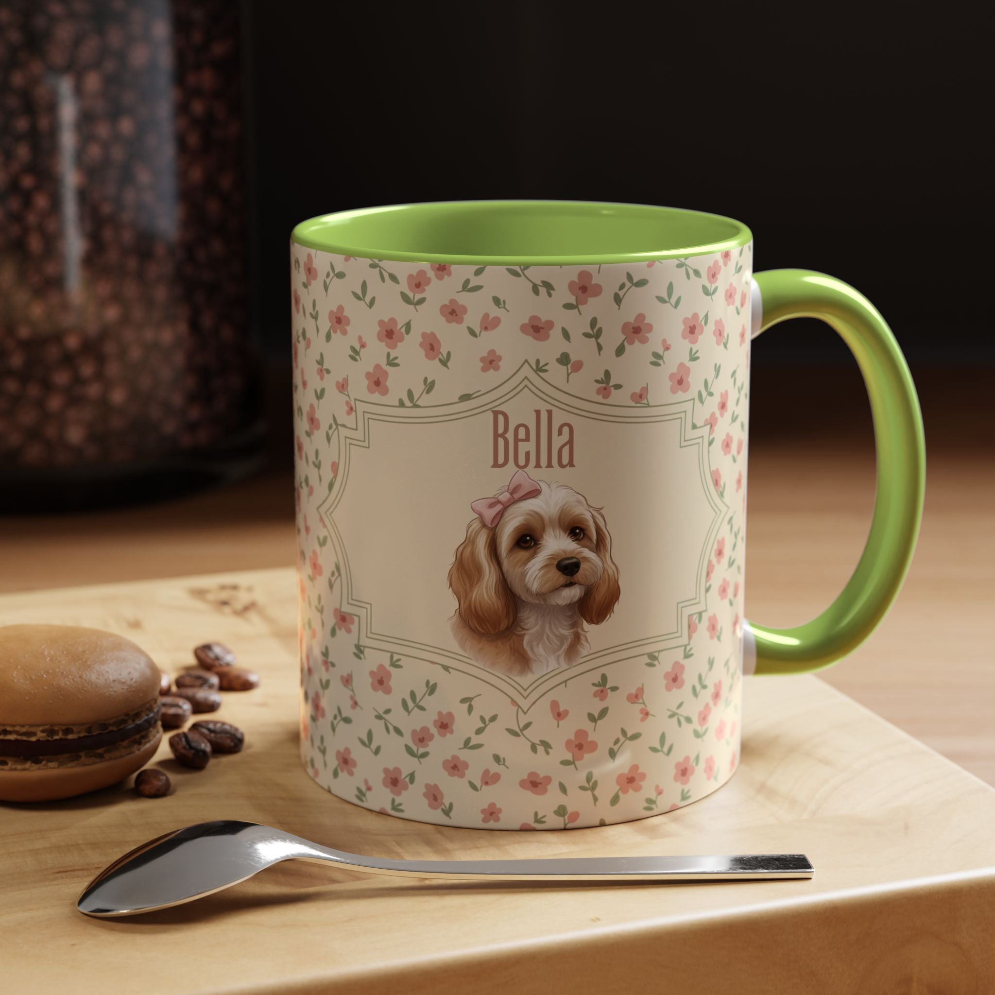 Personalized Pet Portrait Mug — Custom Pet Photo & Name Coffee Mug, Elegant Custom Pet Design (11oz/15oz)