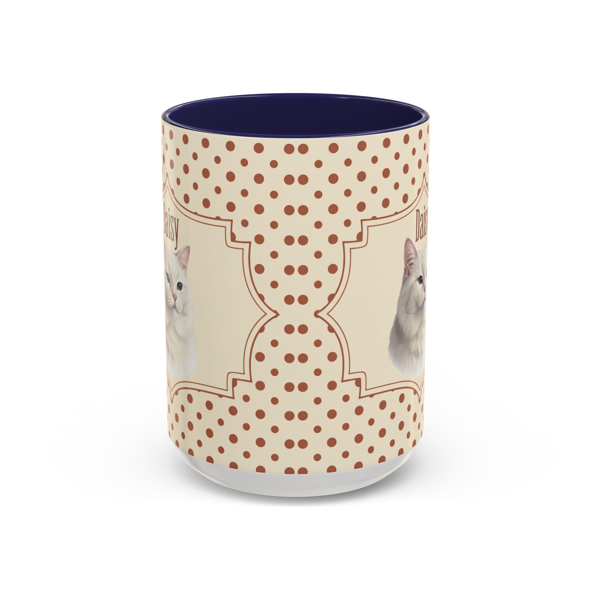 Personalized Pet Portrait Mug — Custom Pet Photo & Name Coffee Mug, Classic Vintage Design (11oz/15oz)