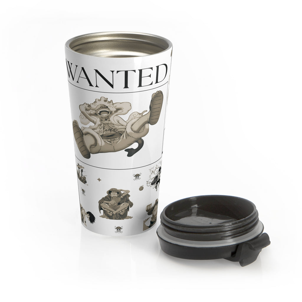 Luffy Inspired Anime Stainless Steel Travel Mug – 15oz Insulated Manga Tumbler for Gym, Office & Coffee