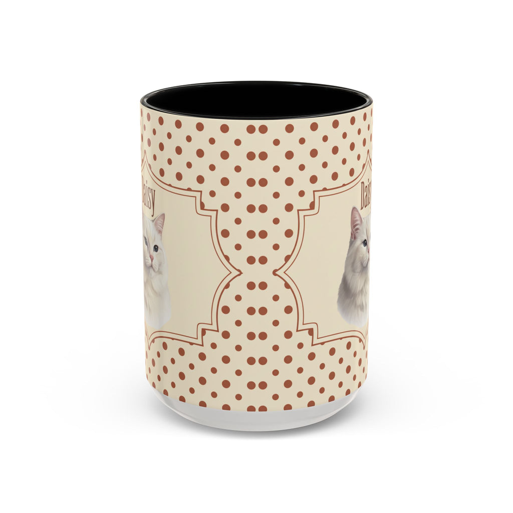Personalized Pet Portrait Mug — Custom Pet Photo & Name Coffee Mug, Classic Vintage Design (11oz/15oz)
