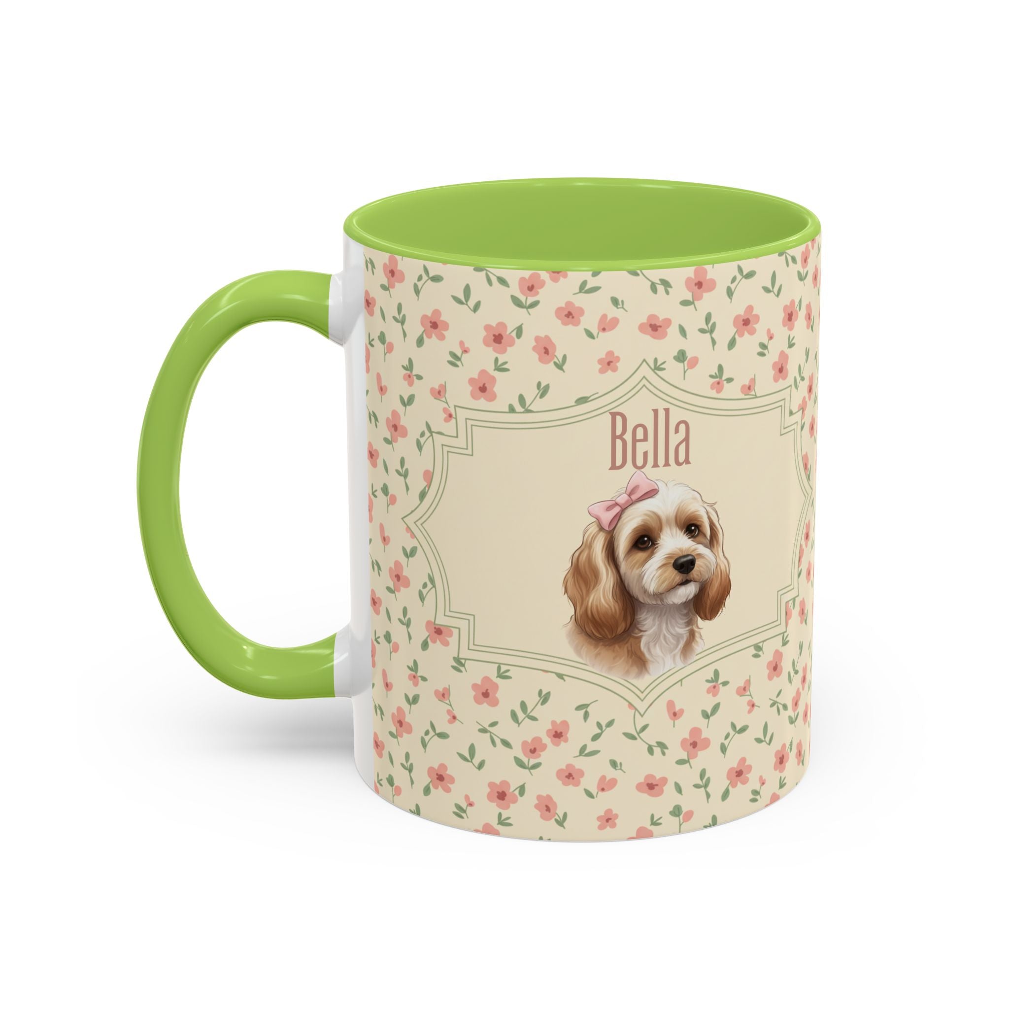 Personalized Pet Portrait Mug — Custom Pet Photo & Name Coffee Mug, Elegant Custom Pet Design (11oz/15oz)