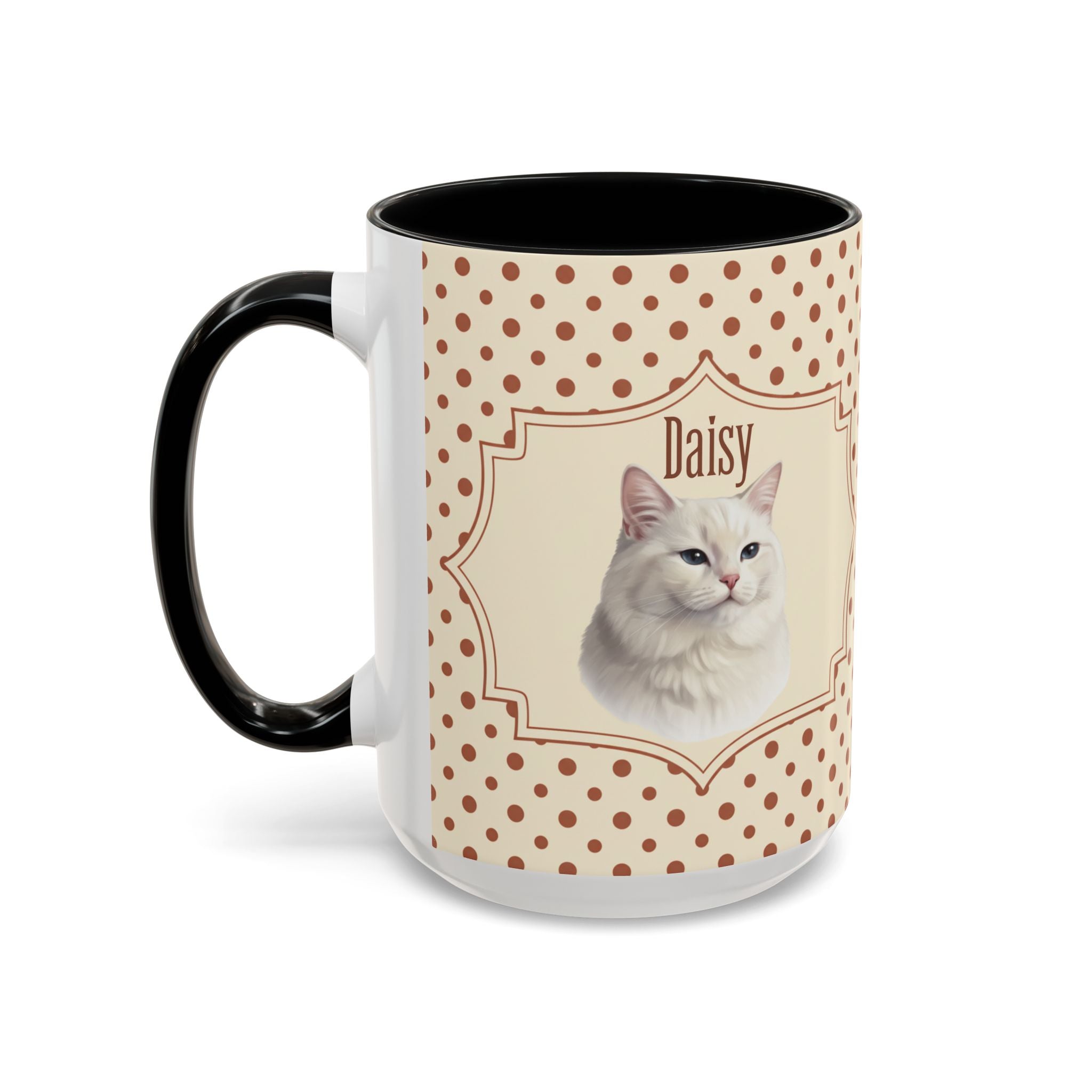 Personalized Pet Portrait Mug — Custom Pet Photo & Name Coffee Mug, Classic Vintage Design (11oz/15oz)