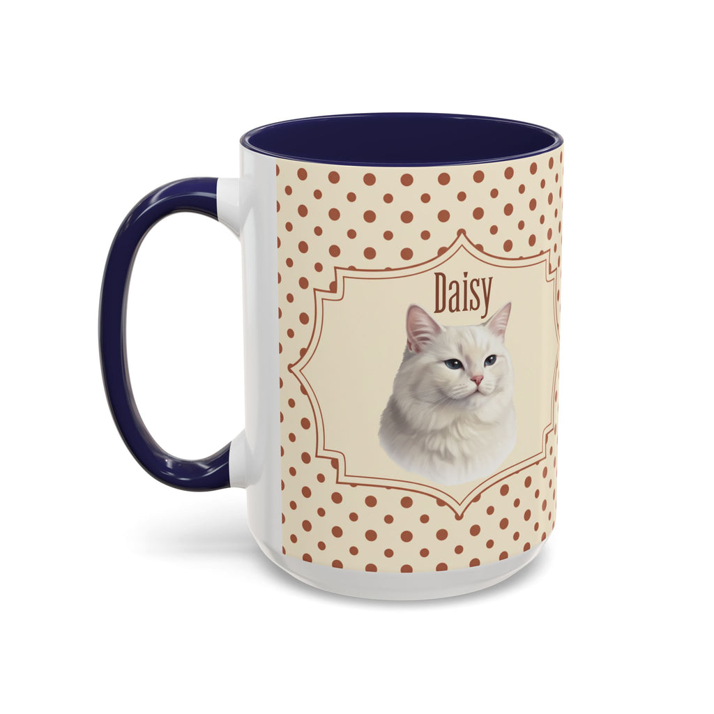 Personalized Pet Portrait Mug — Custom Pet Photo & Name Coffee Mug, Classic Vintage Design (11oz/15oz)