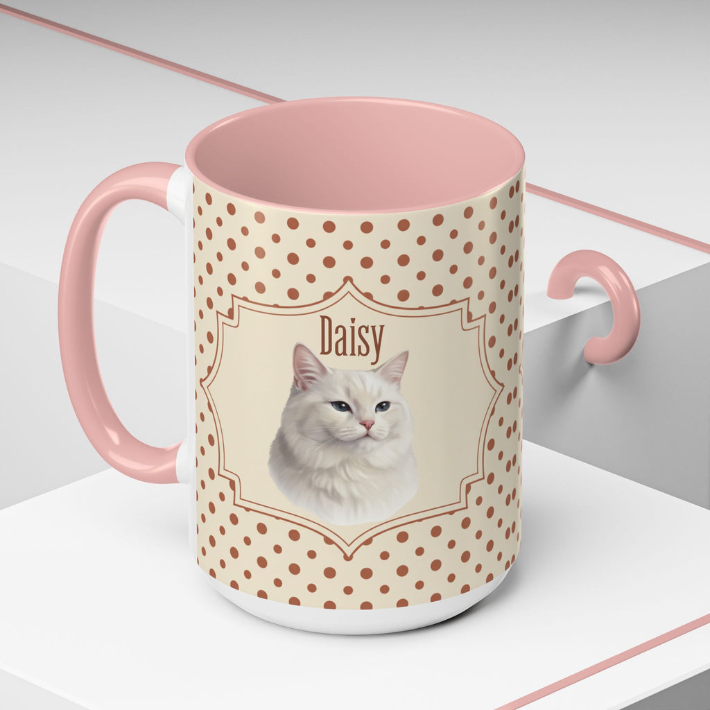 Personalized Pet Portrait Mug — Custom Pet Photo & Name Coffee Mug, Classic Vintage Design (11oz/15oz)