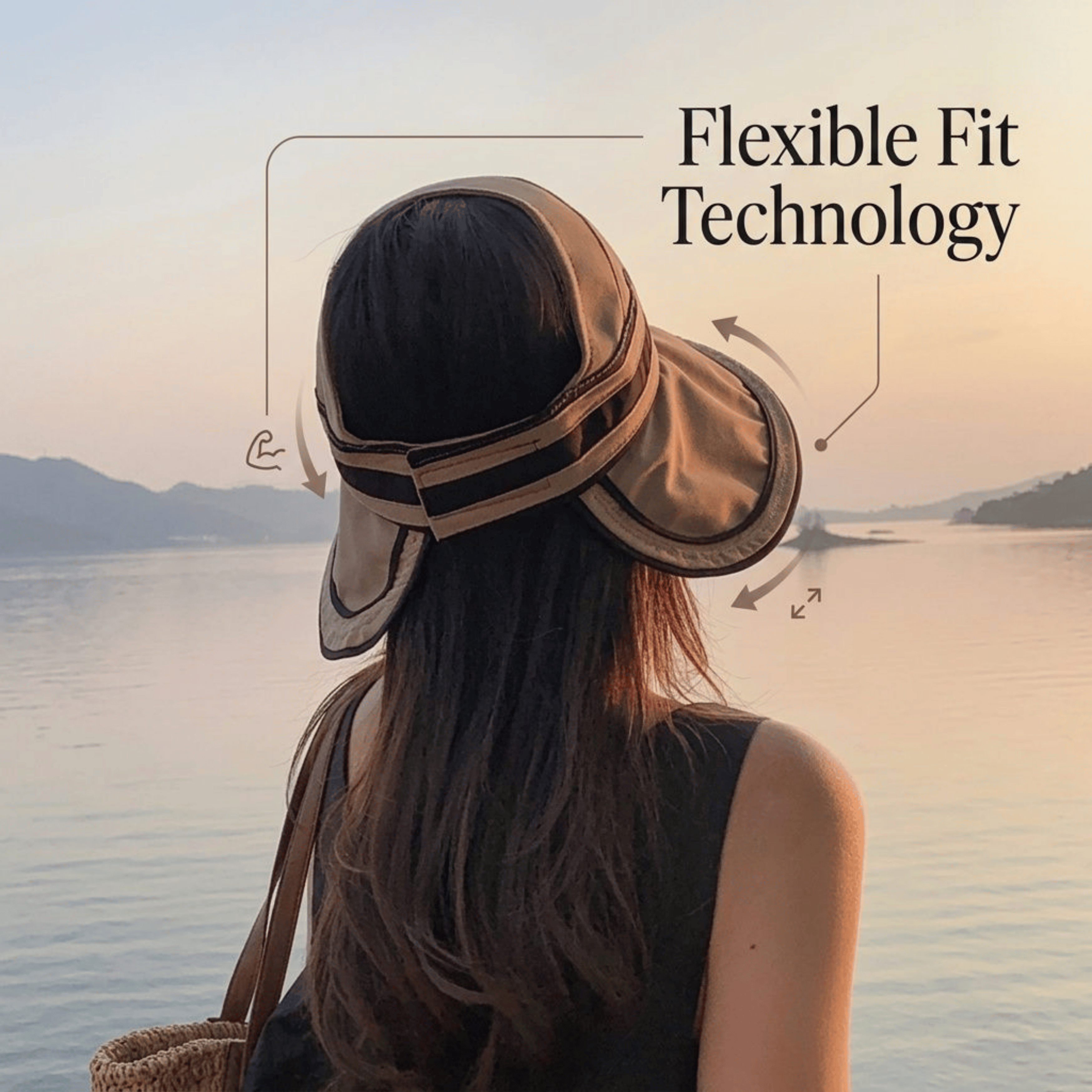 Women's Korean Style Sun Visor Hat – Wide Brim Breathable Summer Visor for Beach, Travel & Outdoor Activities
